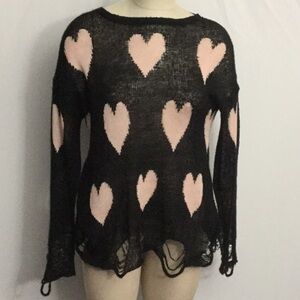NWOT Wildfox Couture Lennon Sweater Sz XS Black